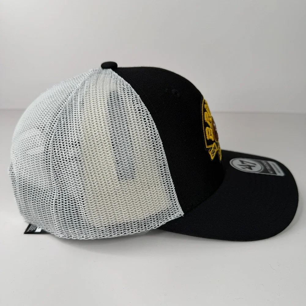 Boston Bruins Hat Cap Snap Back Mens OSFA Black NHL Hockey 47 Trucker Centennial